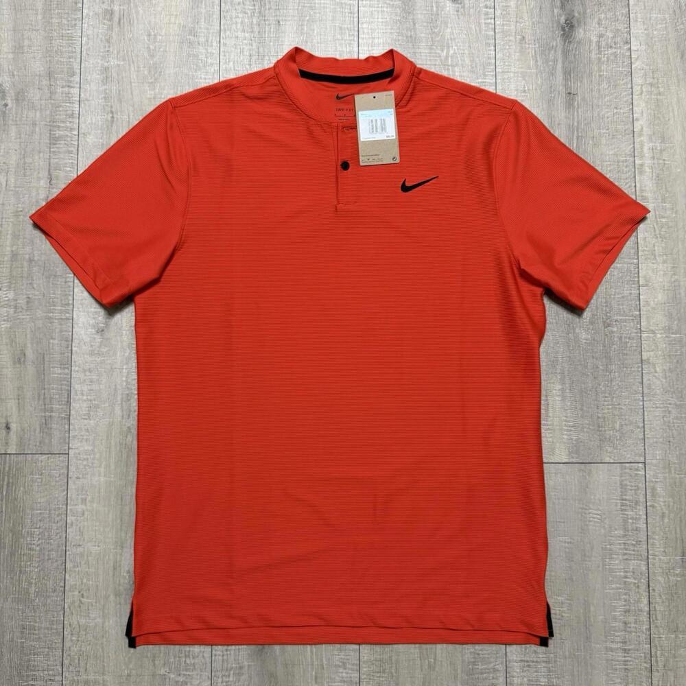 Nike Tour Dri-Fit Golf Polo Shirt Orange Top Active FJ7035 633 Size Medium Men